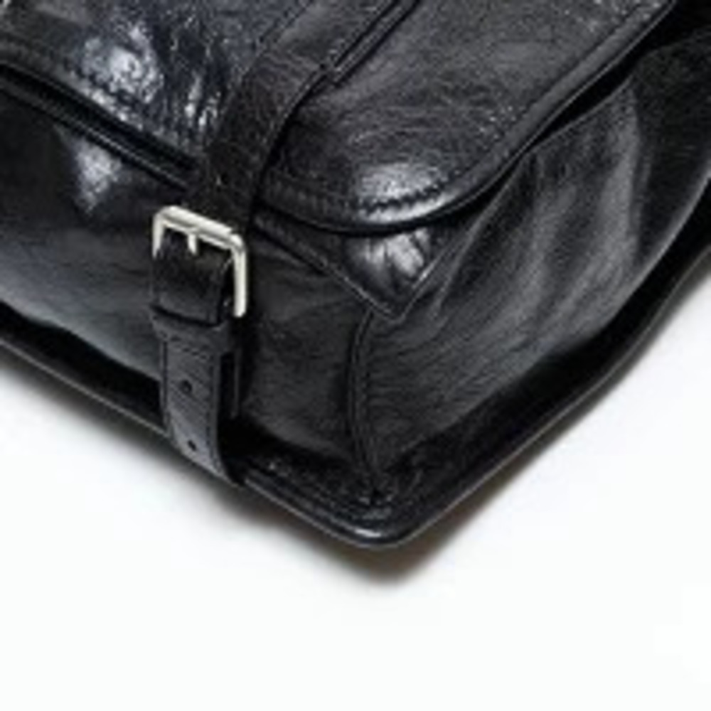 Balenciaga Leather Motocross Shoulder Bag Black - Picture 6 of 12